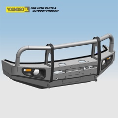 Youngsoul 4X4 Pickup Truck steel Front Bumper Bull Bar for LC76 LC79 LC80 LC100 LC200 LC300 Universal Auto Spare Parts