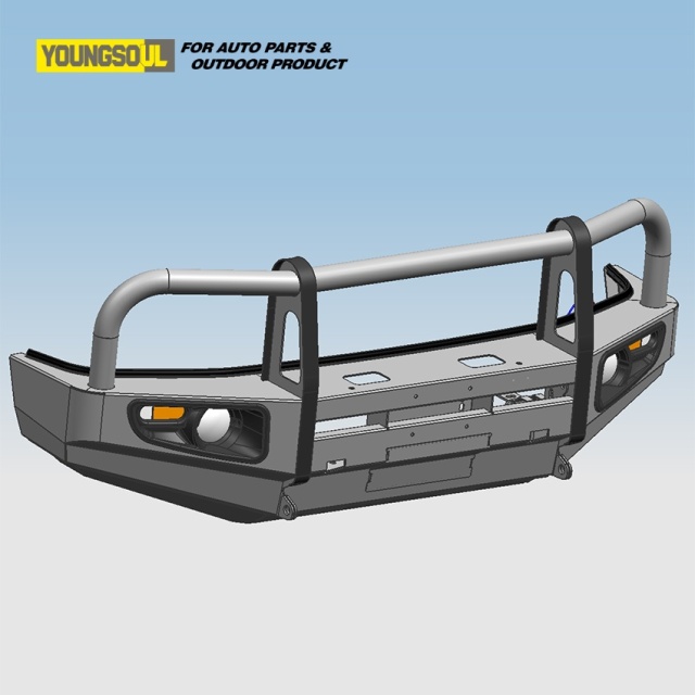 Youngsoul 4X4 Pickup Truck steel Front Bumper Bull Bar for LC76 LC79 LC80 LC100 LC200 LC300 Universal Auto Spare Parts