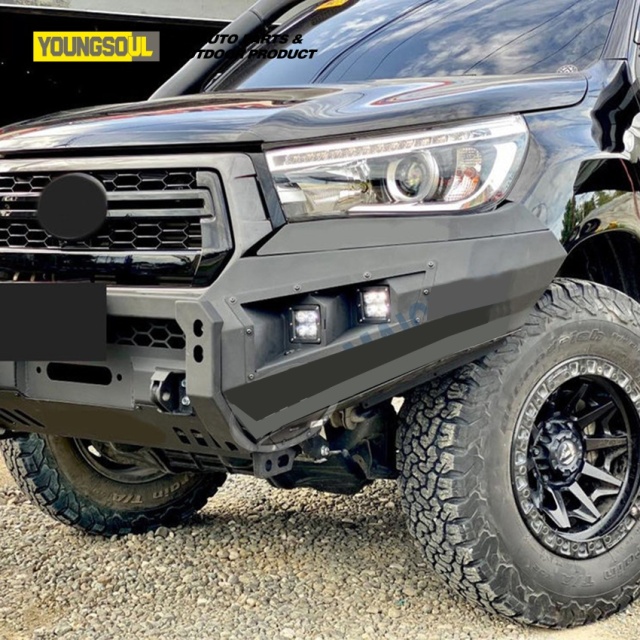 Youngsoul 4X4 Pickup Car Offload Accessories Black Steel Front Bumper Bull Bar for Toyota Hilux Revo Vigo Rocco