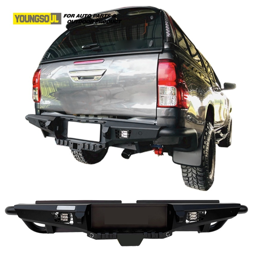 Factory Made 4X4 Offroad Truck Accessories Rear Bumper Guard Steel Bull Bar for Ranger T6 T7 T8