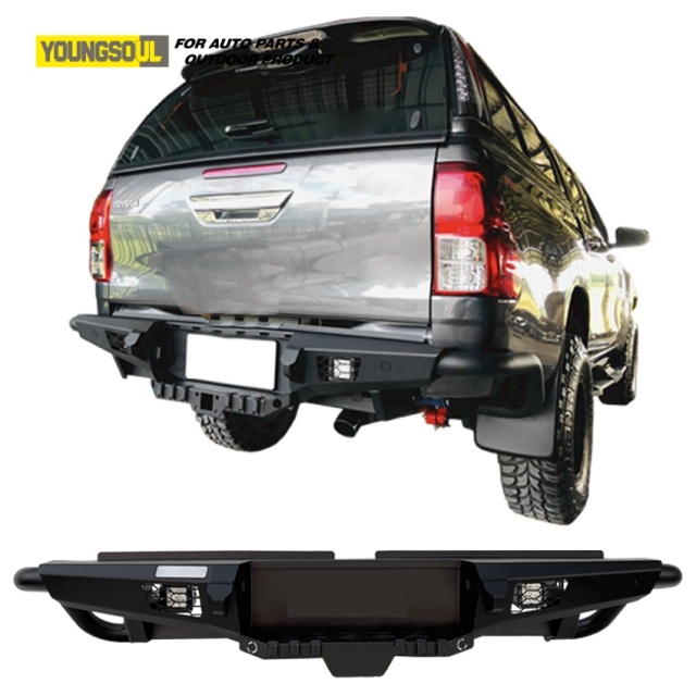 Factory Made 4X4 Offroad Truck Accessories Rear Bumper Guard Steel Bull Bar for Ranger T6 T7 T8