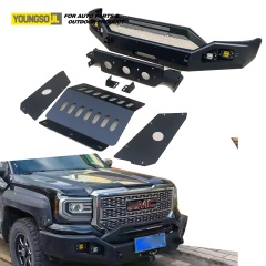 Youngsoul Offroad Pickup Truck Car Accessories Black Front Bumper Bull Bar for Gmc Sierra Steel Bullbar Bumper