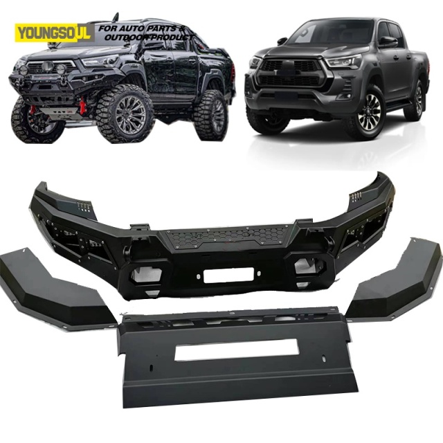Youngsoul 4X4 Steel Truck Bull Bar Front Bumper for Revo Ranger Triton Np 300 Universal Offroad Accessories Factory Directly Wholesale