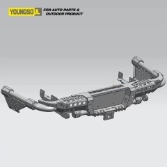 Hot Sale Auto Parts Pickup Rear Bull Bar Truck Bumper for Bt50 Amarok Triton