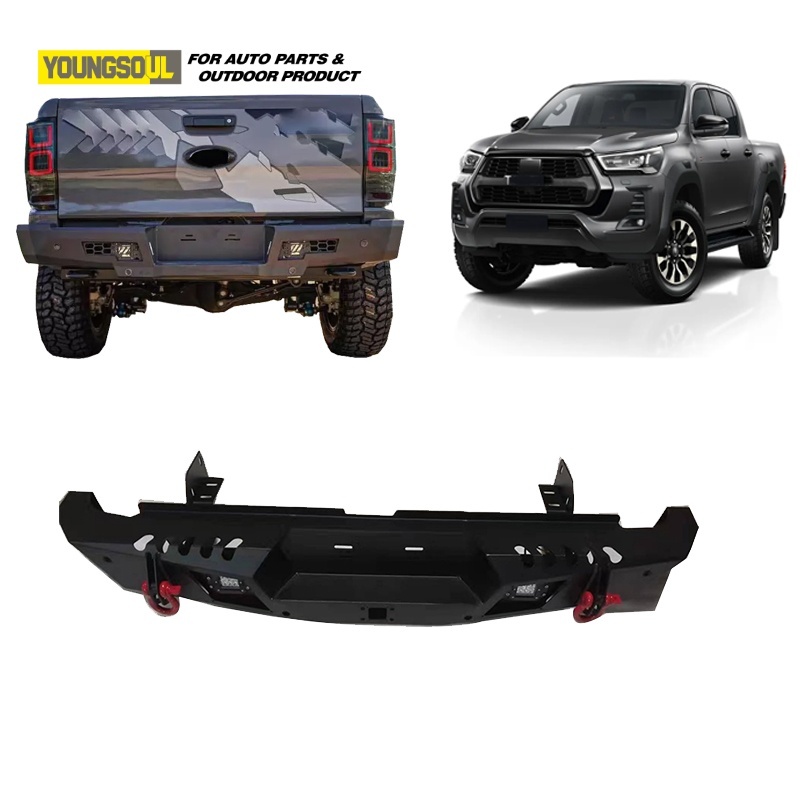 OEM Design Rear Bumper Bull Bar Car Rear Bumper Protector Guard Steel Rear Bull Bar for Hilux Revo Rocco Vigo Dmax
