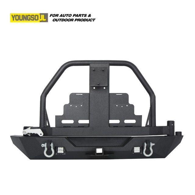 Offroad Truck Modify Accessories Rear Bumper Bull Bar with Brackets for Jeep Wrangler