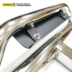 OEM ODM Car Exterior Accessories Universal Stainless Steel Rear Step Bumper Bar with Lights for Hilux Revo Pajero