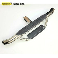 OEM ODM Car Exterior Accessories Universal Stainless Steel Rear Step Bumper Bar with Lights for Hilux Revo Pajero