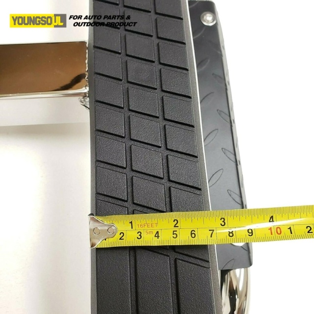 OEM ODM Car Exterior Accessories Universal Stainless Steel Rear Step Bumper Bar with Lights for Hilux Revo Pajero