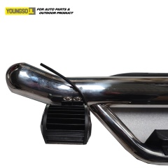 OEM ODM Car Exterior Accessories Universal Stainless Steel Rear Step Bumper Bar with Lights for Hilux Revo Pajero