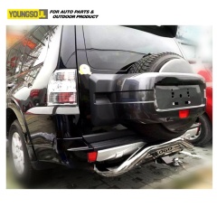 Youngsoul Truck Bumper Rear Step Bumper Body Kit Stainless Steel Nudge Bar Car Bumper Fit Pajero