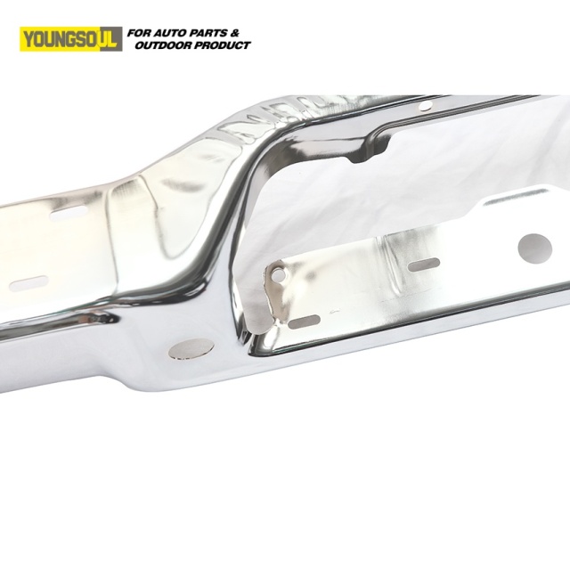 Rear Back Bumper Black/Silver Style Electroplate Rear Bumper Fit for F150