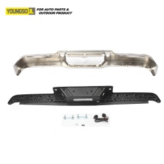 Rear Back Bumper Black/Silver Style Electroplate Rear Bumper Fit for F150