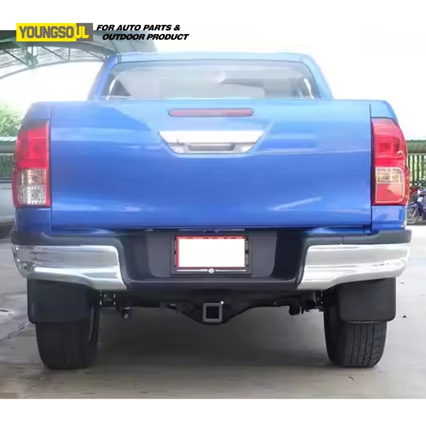High Quality Electroplate Rear Step Bumper Guard Truck Body Spare Parts for Hilux Rocco 2018