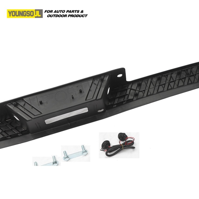 Rear Back Bumper Black/Silver Style Electroplate Rear Bumper Fit for F150