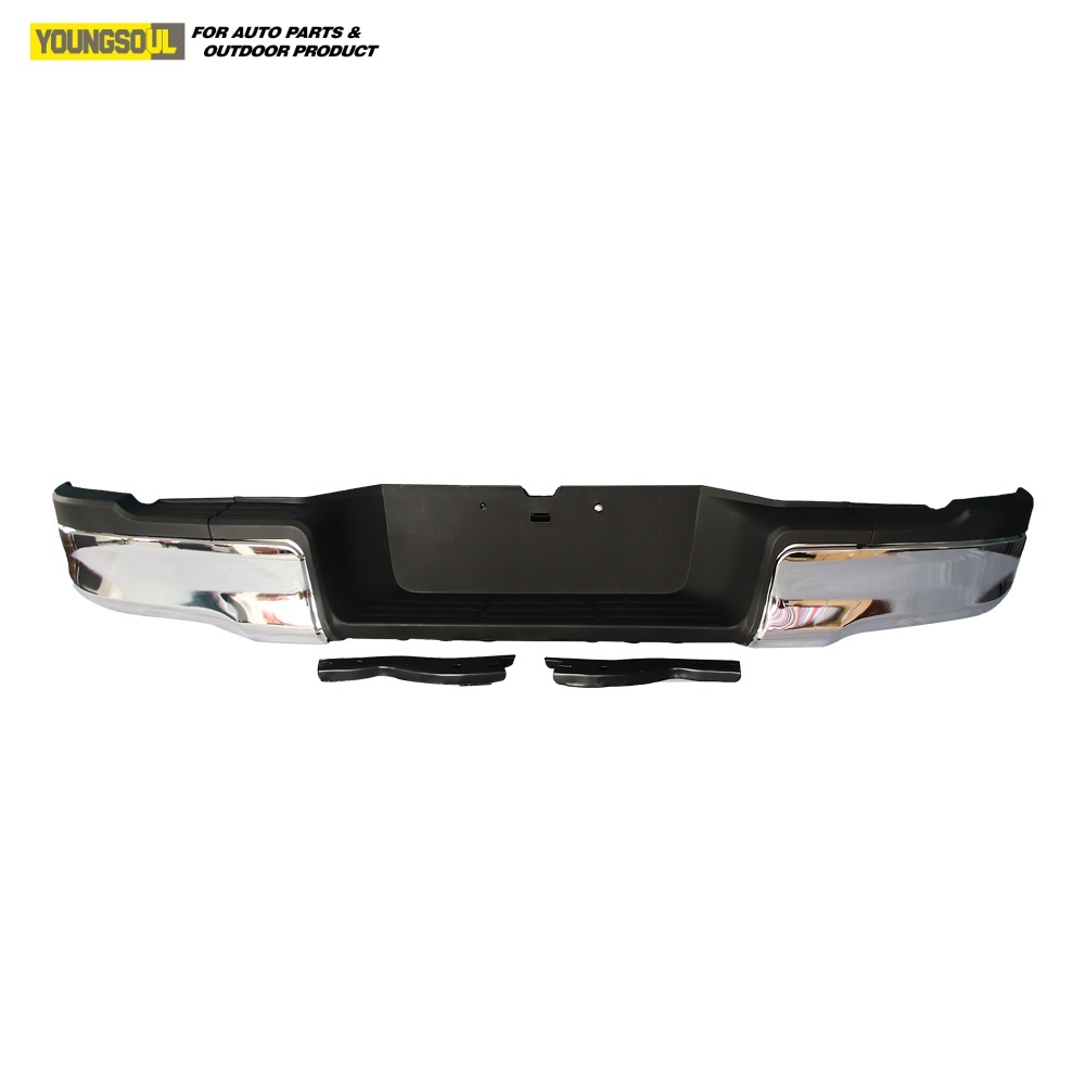 High Quality Electroplate Rear Bumper Single Outlet Rear Step Bar Bumper Car Accessories for Hilux Revo 2015 2016 2017