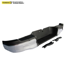High Quality Electroplate Rear Bumper Single Outlet Rear Step Bar Bumper Car Accessories for Hilux Revo 2015 2016 2017