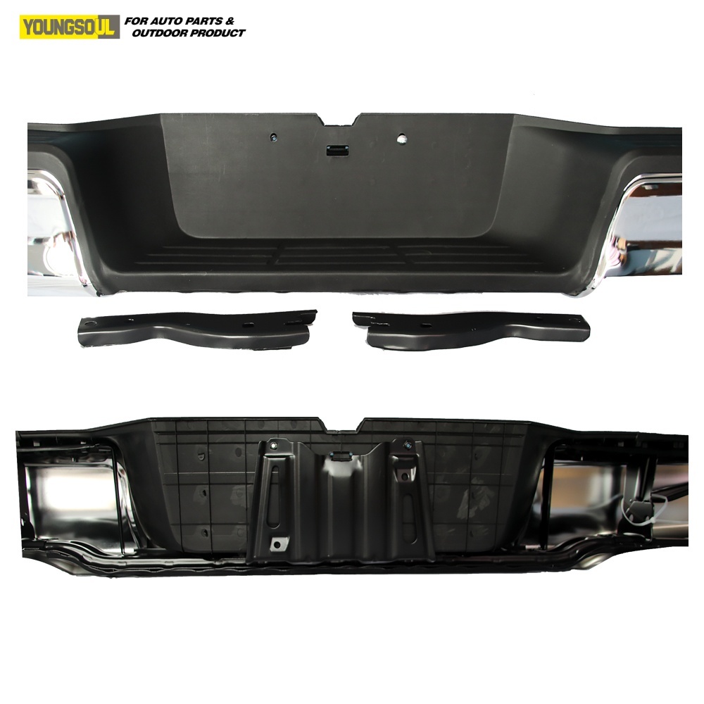 High Quality Electroplate Rear Bumper Single Outlet Rear Step Bar Bumper Car Accessories for Hilux Revo 2015 2016 2017