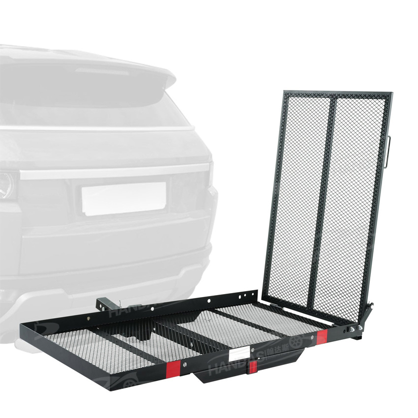 High Quality Universal Steel Travel Bag Luggage Car Rear Rack Folding Hitch Mount Cargo Carrier Basket