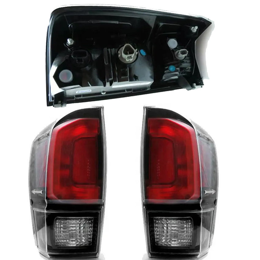 Pair of Car Rear Tail Lights Clear Lens Auto Tail Lights Brake Lamps for Tacoma 2016 2017 2018