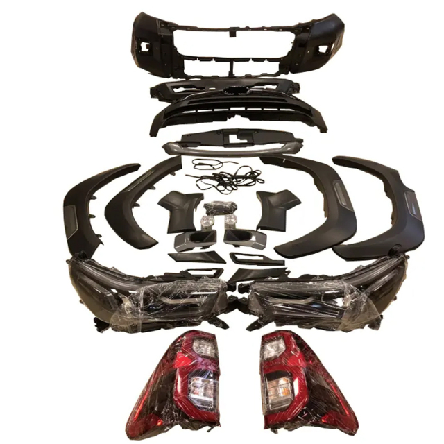 Car Accessories Front Bumper Facelift Bodykit Body Kit for Toyota Hilux Vigo 2008-2012 Upgrade to 2021 Revo Rocco