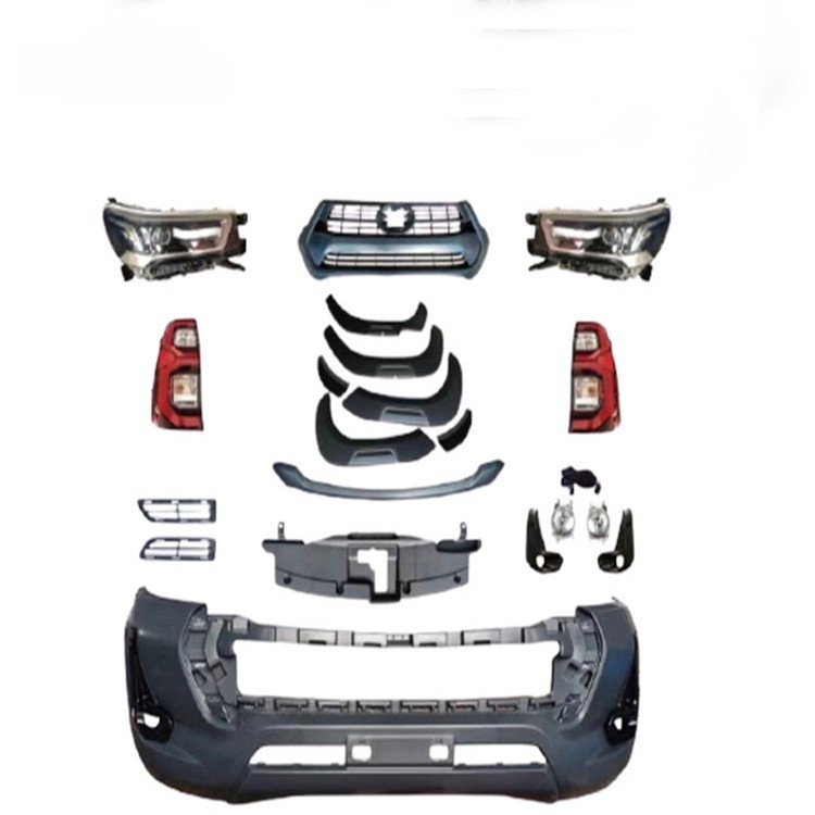 Auto Spare Parts Bodykits Revo Rocco Car Front Bumper Grille Accessories for Toyota Hilux Gr Sport Body Kit
