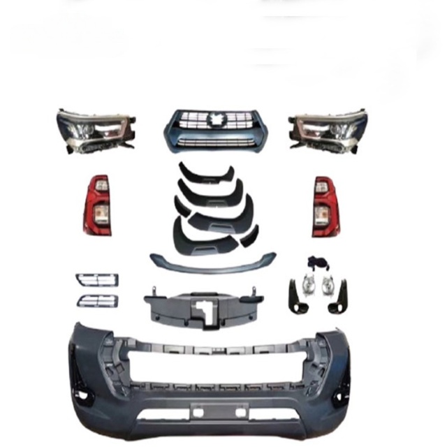 Auto Spare Parts Bodykits Revo Rocco Car Front Bumper Grille Accessories for Toyota Hilux Gr Sport Body Kit