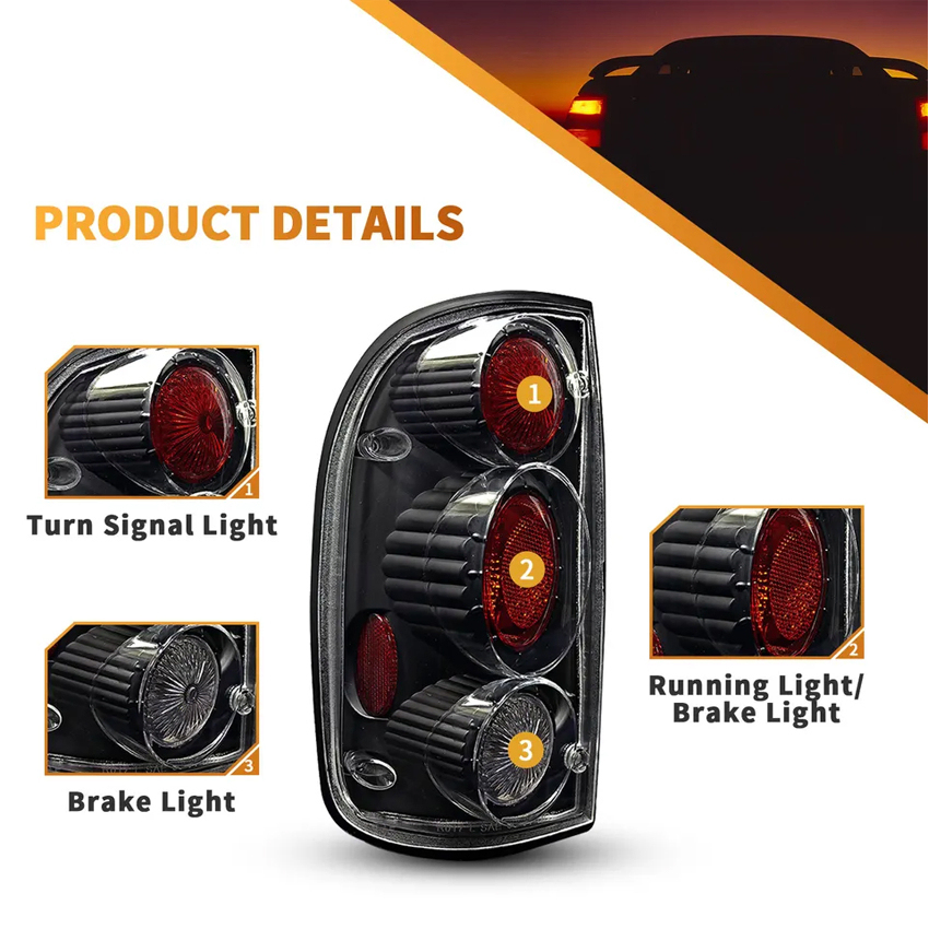 OEM Factory Upgrade Taillights Modified Car Accessories Tail Rear Light LED or Xenon Lamp for Toyota Tacoma 2001 2002 2003 2004
