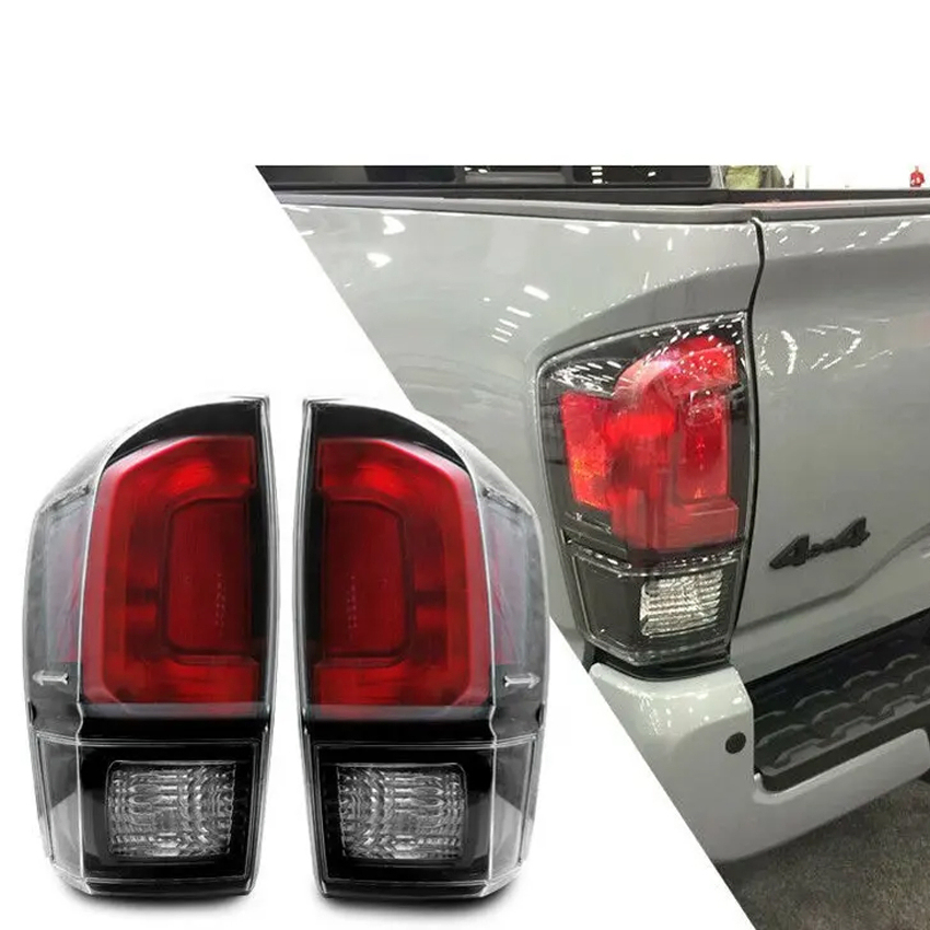 Pair of Car Rear Tail Lights Clear Lens Auto Tail Lights Brake Lamps for Tacoma 2016 2017 2018