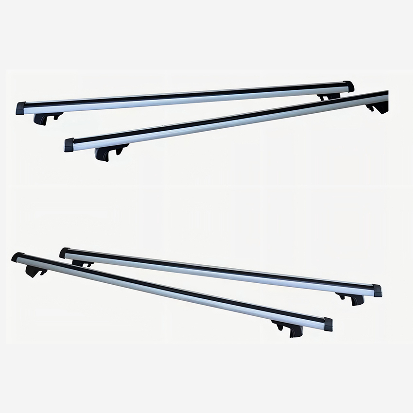 2-Piece Universal Cross Rail Roof Luggage Rack Aluminum Alloy Adjustable Roof Cross Bar with Lock Auto Accessories