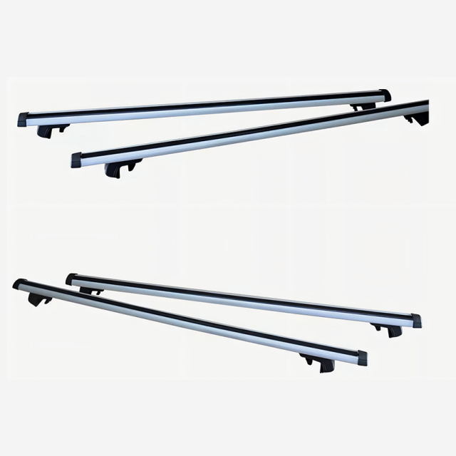 2-Piece Universal Cross Rail Roof Luggage Rack Aluminum Alloy Adjustable Roof Cross Bar with Lock Auto Accessories
