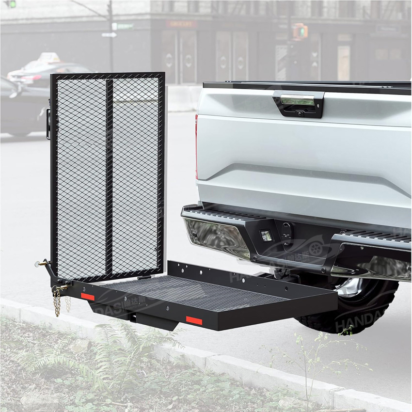 High Quality Universal Steel Travel Bag Luggage Car Rear Rack Folding Hitch Mount Cargo Carrier Basket