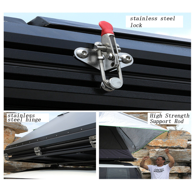 Youngsoul Hot Sale Quick Automatic Opening Camping Hiking Waterproof Aluminum Triangle Car Roof Top Tent with Window