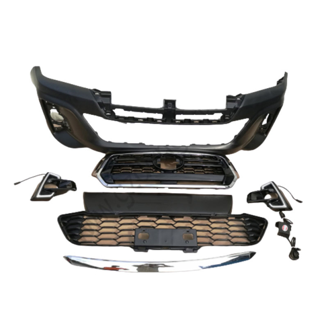 Factory Sale Hilux Revo 2004-2014 Front Body Kits Upgrade 2021 Rocco Whole Front Bumper Bodykits
