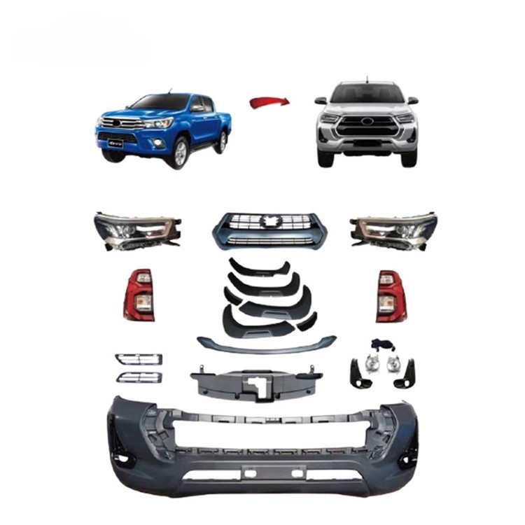 Auto Spare Parts Bodykits Revo Rocco Car Front Bumper Grille Accessories for Toyota Hilux Gr Sport Body Kit