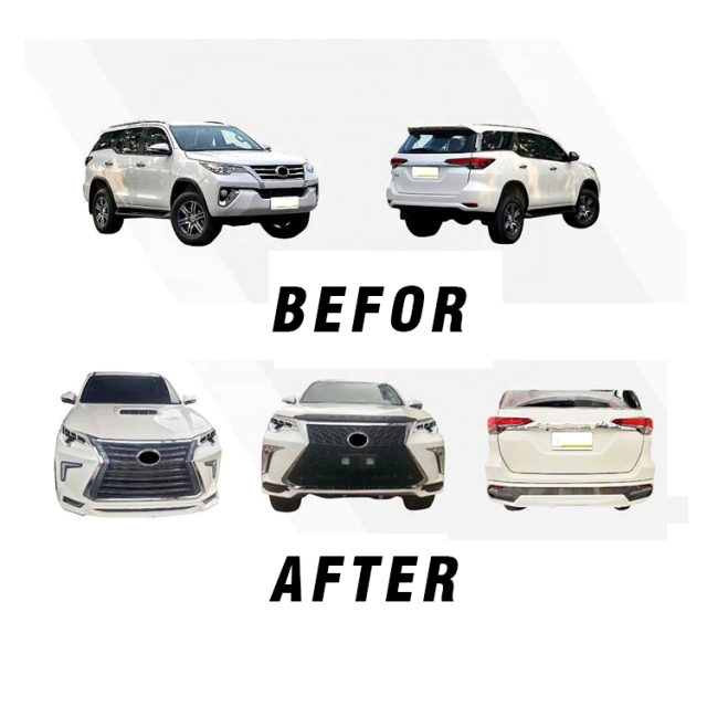Fortuner Front Grille ABS Bumper Fender Auto Spare Parts Accessories Front Body Kits for New Design