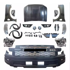 Bodykit for Ranger T6 T7 T8 Facelift Upgrade to F150 Raptor with Bonnet Fenders Grille Front Bumper Rear Bumper Lights