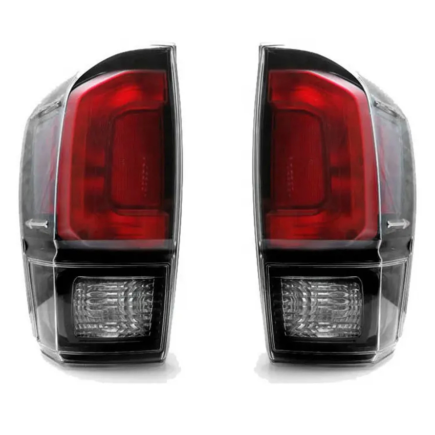 Pair of Car Rear Tail Lights Clear Lens Auto Tail Lights Brake Lamps for Tacoma 2016 2017 2018