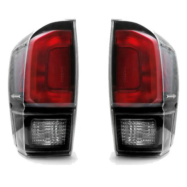 Pair of Car Rear Tail Lights Clear Lens Auto Tail Lights Brake Lamps for Tacoma 2016 2017 2018