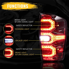 Pickup Accessories LED Tail Light Rear Lamp Brake Turn Signal Rear Reverse Brake Light Replacement for Tacoma 2016+