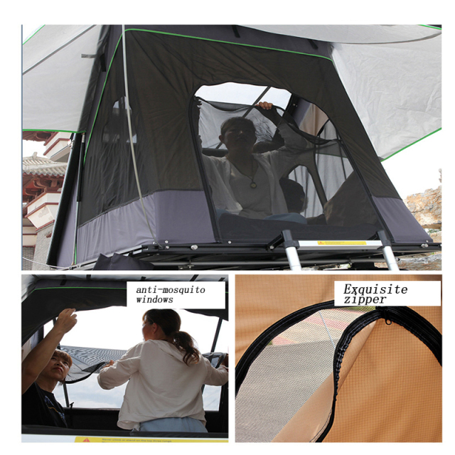 Youngsoul Hot Sale Quick Automatic Opening Camping Hiking Waterproof Aluminum Triangle Car Roof Top Tent with Window