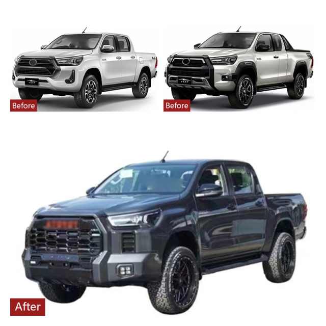 Full Sets Hilux Revo Upgrade Bodykits Conversion Front Bumper Body Kits Auto Spare Accessories with Fender Flare