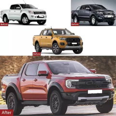 Bodykit for Ranger T6 T7 T8 Facelift Upgrade to F150 Raptor with Bonnet Fenders Grille Front Bumper Rear Bumper Lights