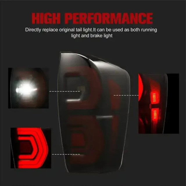 Red Taillight Backlight Back Rear Lights Tail Lamp Dynamic Tail Light for Tacoma 2016-2022