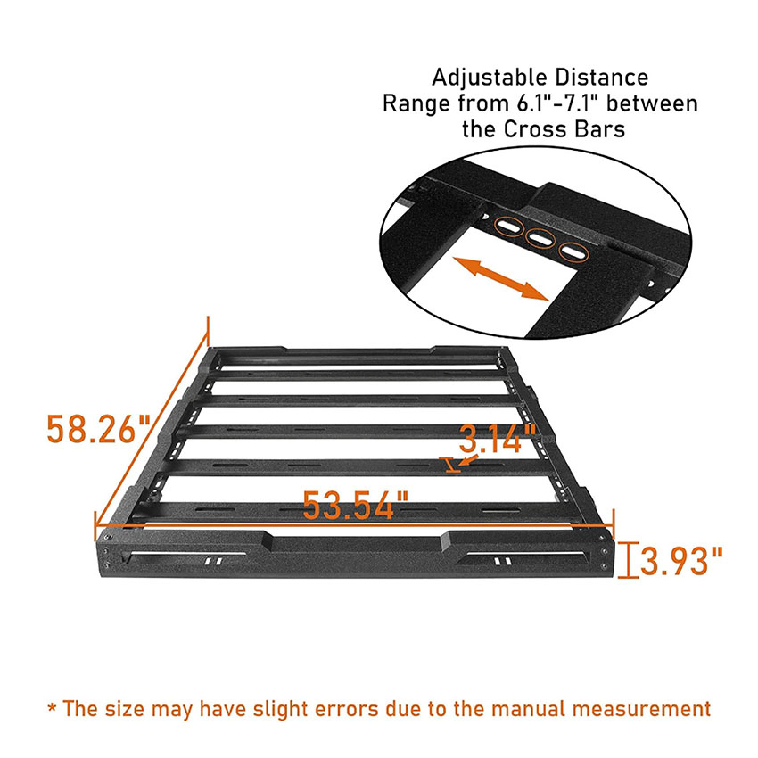 4X4 off Road Roof Racks Modified Parts Accessories Cargo Carriers Car Roof Luggage Racks for Hilux Ranger