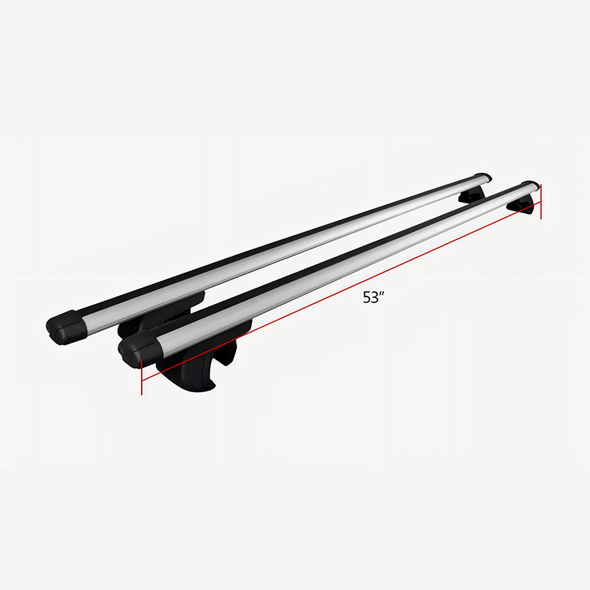 2-Piece Universal Cross Rail Roof Luggage Rack Aluminum Alloy Adjustable Roof Cross Bar with Lock Auto Accessories