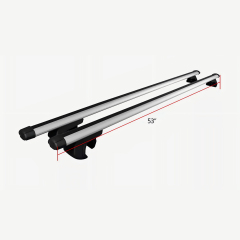 2-Piece Universal Cross Rail Roof Luggage Rack Aluminum Alloy Adjustable Roof Cross Bar with Lock Auto Accessories