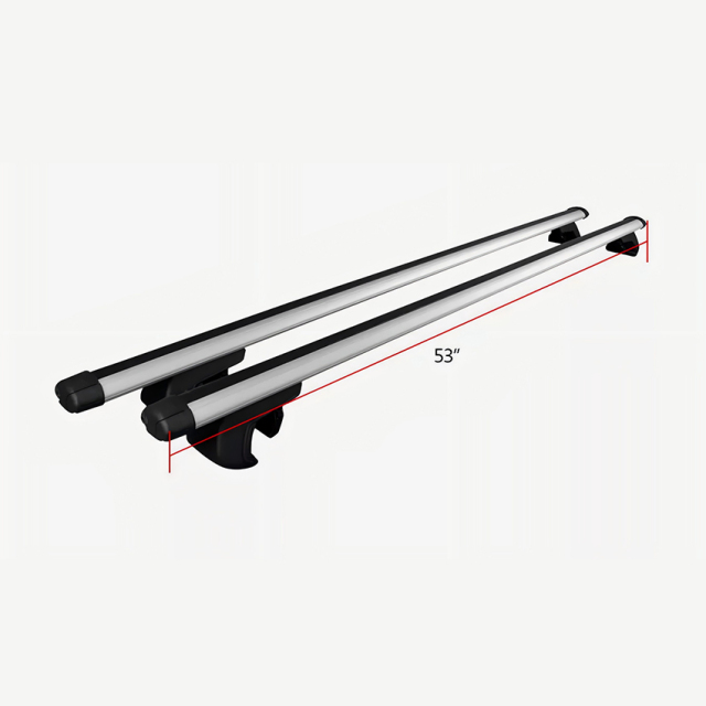 2-Piece Universal Cross Rail Roof Luggage Rack Aluminum Alloy Adjustable Roof Cross Bar with Lock Auto Accessories