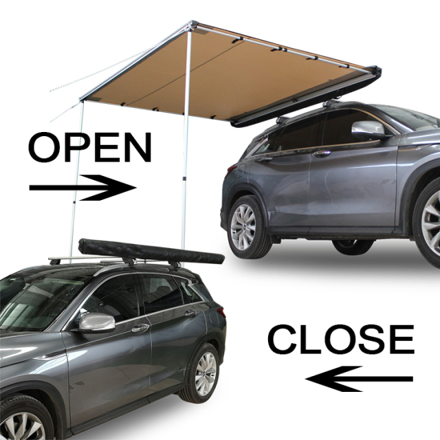 Aluminium Pop up Rooftop Tent Hard Shell Camping SUV Jeep Truck Car Waterproof Roof Side Tent with Ladder