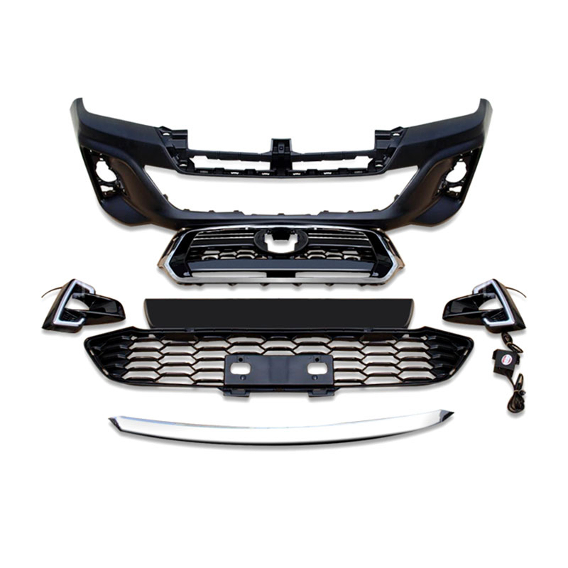 Factory Sale Hilux Revo 2004-2014 Front Body Kits Upgrade 2021 Rocco Whole Front Bumper Bodykits